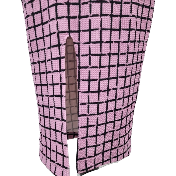 UK2LA Womens Lg. 2 Piece Set Purple Grid Dress - Picture 3 of 8